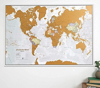 poster mapa del mundo para rascar