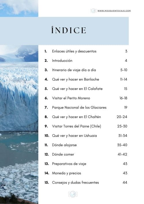 indice guia patagonia argentina