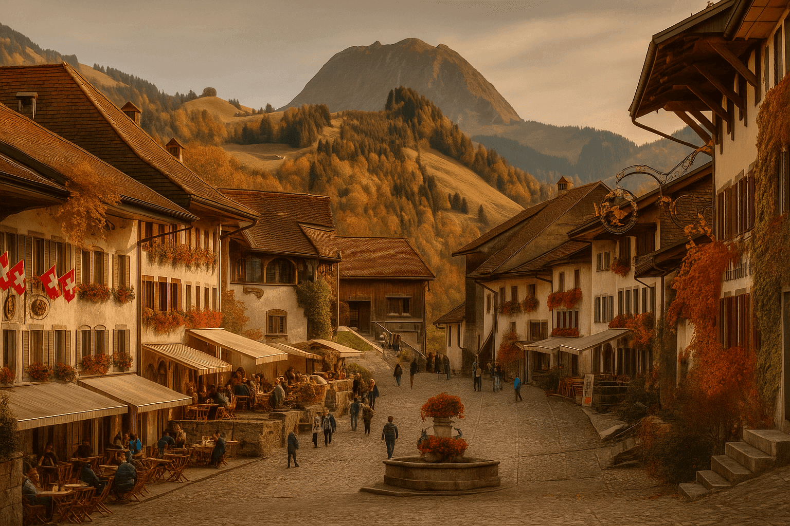 Gruyères en otoño