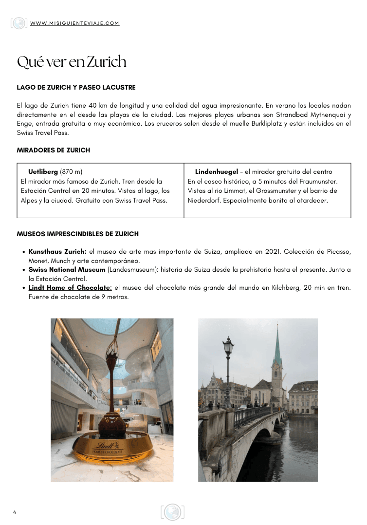 guia suiza zurich