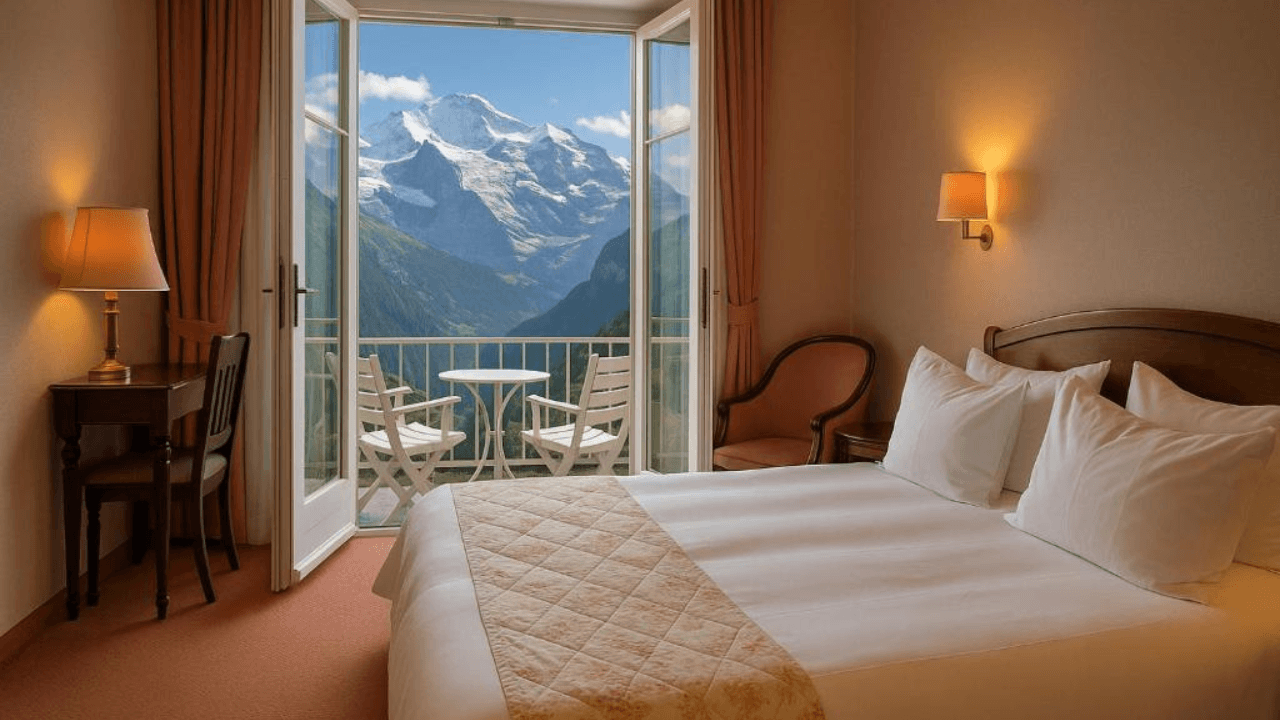 hoteles con vistas alpes suiza